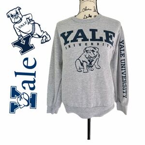 YALE University Auth.Sweatshirt Bulldog Football Collegiate Sz XS Oversized Fan